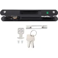 Bravix Verrou Baie Coulissante Fermeture - Serrure De Crochet De Fenêtre De Porte Mobile Moderne Simple Seul Face De Verrouillage Pour La Maison Serrure Porte Vitree Coulissante Fermeture (noir)