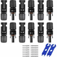 Bravix 6 Paires Mc4 Mâle/femelle Double Anneaux Joint Étanche Panneau Solaire Connecteurs De Câble