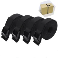 Bravix 4pcs，sangle D'Arrimage Courte, Rembourrée，25cm, 1m，boucle De Serrage，noir