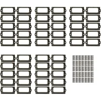 50 Pièces Porte Etiquettes Cadre, Porte-étiquettes En Métal, Porte-étiquettes Pour Cartes De Nom De Tiroir, Pour Plaques Nominatives, Armoire D'Apothicaire, Tiroir D'Archivage