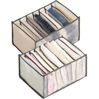 Organisateur De Tiroir À Vêtements, Boîte De Rangement En Maille Pliable,organisateur De Placard Avec Compartiments, Sac De Rangement Placard Pour Jeans Et Chemises,7+9 Grille
