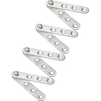 Bravix 4pcs Charnière Pivot Porte Acier Inox 360 Degré Tournante 60mmx11mm