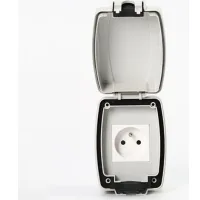 Prise Exterieure Etanche Ip66, Prise Murale Anti Poussière, Prises Electriques Murales Jardin Pour Intérieur Et Extérieur (single Prise),