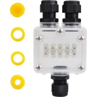 Bravix Boîte De Jonction, Connecteur Étanche Ip68, Boîte De Dérivation Étanche 3 Voie, Connecteurs Boîte Pour Câble Ø 4 À 14mm, Éclairage À Led, Panneau D'Affichage