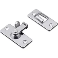 Bravix Loquet De Serrure De Porte À 90 Degrés, Loquet De Verrouillage À Angle De Sécurité En Acier Inoxydable Pour Porte Coulissante/poussoir