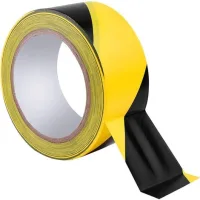 Bravix Rubans De Sécurité, Ruban De Signalisation De Danger 33m X 60mm Noir Et Jaune Ruban Adhésif De Marquage Pour Signal D'Avertissement