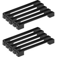 Bravix 10pcs Poignée Meuble Entraxe 192mm-poignée Porte Cuisine Noire Poignee Barre Meuble Poignee De Cuisine Noire 192mm