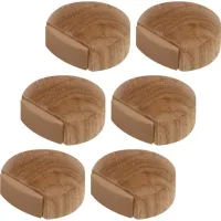6 Pcs Arrêts De Portes - Butée De Porte Adhesive En Bois Pour Sol Et Parquet – Stop Porte Adhésif - Butoir De Porte
