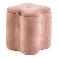 Puff De Terciopelo Glitter Rosa Con Asa - Lucky