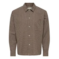 Only & Sons Camisa 'ONSHale'  capuchino / marrón claro