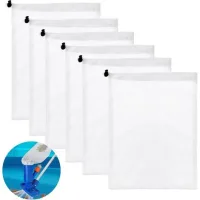Lot 6 Sacs Filtrants Maille Fine – Pour Aspirateur Piscine, Feuilles Petites