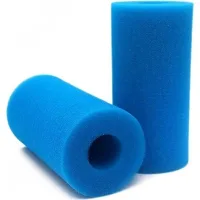 Lntyq Lot De 2 Éponges Filtrantes De Type A, Filtre En Mousse Pour Piscine, Filtre De Piscine Réutilisable, Cartouche Filtrante De Piscine, Bleu
