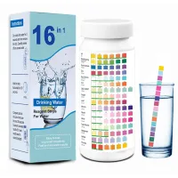 Kit De Análisis De Agua Potable, Kit De Análisis De Agua Para El Hogar, Analizador De Calidad Del Agua 16 En 1, Kit De Análisis De Agua Con 100 Tiras Reactivas