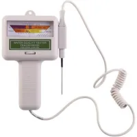 Testeur De Qualité De L'Eau, Testeur De Ph 2 En 1 Numérique Chlore / Cl2 Mètre Contrôleur De Contrôle De La Qualité De L'Eau Portable Avec Grand Écran Pour Spa De Piscine (gris Blanc)