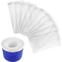 Lot De 10 Chaussettes De Skimmer Pour Piscine - En Nylon Élastique Résistant - Pour Filtrer Les Feuilles, L'Herbe, Les Cheveux, La Mousse Et D'Autres Déchets
