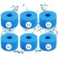 Lot De 6 Filtres S1 Bleu Lot De 6 (7,4 X 4 X 10,8 Cm) Filtre De Piscine En Mousse Filtre Éponge Pour Piscine Intex S1 Bain À Remous Réutilisable