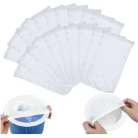 Lot De 20 Chaussettes Filtrantes Pour Skimmer De Piscine, Réutilisables En Nylon Élastique, Pour Une Filtration Efficace Des Débris.
