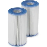 Cartouche Filtrante De Piscine Intex 29002e Type A, Pompe Filtrante, Papier Polyester Facile À Nettoyer, Filtration Haute Efficacité, Lot De 2