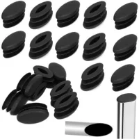 32 Pièces Embouts En Plastique Pour Tubes Pied De Meubles Embouts Ovales Pour Pieds De Chaise En Plastique Bouchon Pour Tuyau Ovale Pour Armoire Chaise Insertion De Tube Ovale (15x30mm,noir)