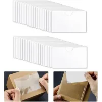Pochettes Adhésive Transparente 36 Pcs Portetiquettes Autocollants Pochettes De Carte Adhésives Porte Cartes Visite Autocollantes En Plastique Transparent Porte Etiquette Autocollante Porte E