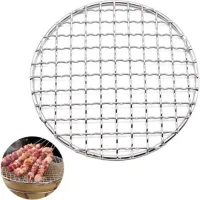 Grille De Barbecue Ronde En Acier Inoxydable - Diamètre : 15 Cm - Pour L'Intérieur Et L'Extérieur - Pour Le Camping, Les Pique-niques, Les Gâteaux, Le Pain