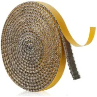Bunthaus Joint D'Étanchéité En Fibre De Verre, 10mm X 2m X 2mm Autocollant Ruban D'Étanchéité Pour Cheminée Joint Tressé Pour Insert Et Poêle Pour Cheminées Porte De Poêle À Bois (gris)