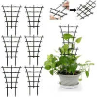 Tuteur Plante Grimpante, 6 Pièces Treillis Pour Plantes Grimpantes Empilables Résistants À Lusure, Solide Et Robuste, Réutilisables À Long Terme, Aide Les Plantes À Pousser Sainement