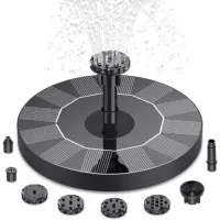 Bunthaus Bleosan – Fontaine Solaire Extérieure Flottante 6 Buses – Hauteur D'Eau 30-40 Cm – Panneau Solaire 6v 1.0w – Pour Jardins Et Étangs