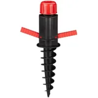 Bunthaus Noir Pied, Porte Parasol, Support À Vis, Douille De Sol, Diamètres 19 32 Mm, Camping, Plage, Rouge