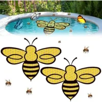 Bunthaus 2pcs Abeille Flottante, Station D'Arrosage Pour Jardin, Île Pollinisatrice Flottante En Forme D'Abeille, Nourrisseur D'Abeilles Pour Décoration De Jardin Assoiffé De Pollinisateurs