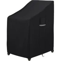 Bunthaus Housse Chaise Jardin Pour 6 Chaises Empilables Imperméable Housse De Protection Fauteuil Extérieur Avec Aération, Anti Vent, Anti Uv Tissu Oxford 420d Bache Chaise De Jardin, 65x75x80/120cm