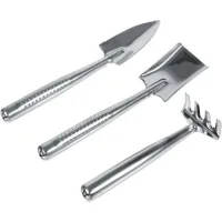 Bunthaus 3 Pièces Ensemble Mini Jardinage Plante Pot Outils Petit Pelle Râteau Jardinage Travail Enfants Jouet Cadeaux Pour Plantes Succulentes Cactus Plantes D'Intérieur Miniatures(acier Inoxydable)