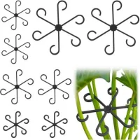 Bunthaus （noir）supports Tiges Plantes, 8pcs 4 Tailles Attache Plante Grimpante, Supports De Plantes Pour Stabilisation Et Soutien Des Feuilles, Intérieur Vert Clips De Fixation Pour Plantes Grimpantes