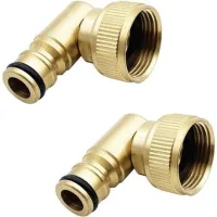 Bunthaus Lot De 2 Raccords Coudés À 90 Degrés Pour Tuyau D'Arrosage Raccord Pivotant Rapide Filetage De 3/4 Cm