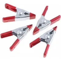 Bunthaus 6 Pièces Pinces À Ressort En Métal De 4 Pouces Pince À Colle Métallique Pinces Avec Revêtement En Caoutchouc Pour Bâche Camping Tarpaulin Travail Bois