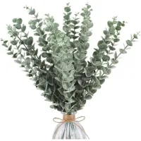 Bunthaus 24 Pcs Eucalyptus Branches Artificiel, Simulation Vert Artificiel Eucalyptus Feuilles De Mariage Fleurs Artificielles Pour Arrangement De Fleurs, Décoration De Fête De Mariage À La Maison 38c