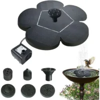 Bunthaus Fontaine Solaire Pour Bain D Oiseaux Fontaine À Oiseaux Énergie Solaire Cascades D Eau Silencieuses Pour Aménagement De Paysage Cour Patio Terrasse Porche Jardin Bassin Et Arrière Cour