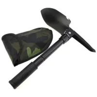 Bunthaus Pelle Pliante Militaire, Camping Multifonction Mini Pelle Avec Étui Pour Camping Randonnée Survie Outil Jardin Pelle,une Pliante Survie Outil