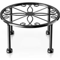 Bunthaus Support De Plantes En Métal Noir, Étagère De Pot De Fleurs En Fer Antirouille, Support Rond Robuste, Support De Plantes En Pot, Support D'Angle De Jardinage Pour Intérieur Ou Extérieur, Porch