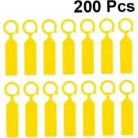 Bunthaus 200 Jaune Étiquettes De Plantes Suspendues Imperméables Et Résistantes Aux Intempéries Pour Jardin (10.8x2.4 Cm) Pvc Réutilisable, Décoratif Et Polyvalent Marqueurs De Plantes
