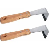 Bunthaus 2pcs Fissure Étrille Crevasse Désherbage Outil Fruits Arbre Écorce Grattage Cutters Jardinage Écorce Grattoirs Pelouse Cour Jardinage Outil ( Argent )