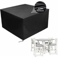 Bunthaus Patio Furniture Cover Waterproof Outdoor Sectional Sofa Set Covers, Outdoor Rectangle Table And Chair Set Covers, Dust Proof Furniture Protective Cover Carré 135×135×74cm, Ensoleillé