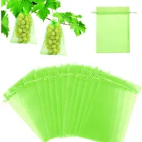 Bunthaus Sac Protection Fruits 60 Pièces, Sachet Protection Raisin 20x 30cm Jardin Sac Organza Avec Cordon Contre Guêpe Drosophile Scarabées Oiseaux