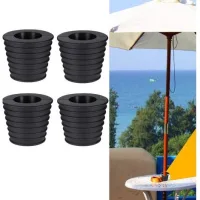 Bunthaus 4 Pièces Cône De Parapluie Support De Base, Pour Ouverture Et Stabilité Du Trou De Table Patio Ou Support De Base Pour Parasol, Pied De Parasol, 1.5" Parasol"