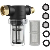 Bunthaus Filtre De Tuyau D'Arrosage Pour Entrée D'Eau De Nettoyeur Haute Pression, Filtre En Ligne Pour Sédiments, Écran 40 Mailles, 100 Mailles Supplémentaires