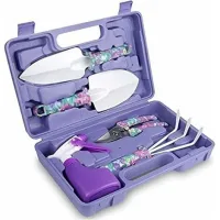Bunthaus Outils De Jardin, 5-en-1 Outils De Jardinage Pour Femme Avec Étui De Transport, Travaux De Jardinage Robustes Avec Poignée Ergonomique, Cadeau De Jardinage Pour Les Parents