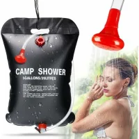 Sac De Douche Solaire Camping, 20l Douche Solaire De Camping Sac Pliable Portable Extérieur Avec Flexible Commutable Tête De Douche Tuyau Température 45 °c Pour Randonnée, Escalade, Jardin
