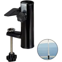 Bunthaus Porte-parasol Balustrade De Balcon Support Parasol Balcon Pince Support Pour Table Parasol Accessoires Fixation Pour Balcon, Terrasse Ou Table - Balcon-parasols Avec Mât Jusqu'à Ø 19-38 Mm