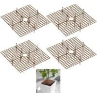 Bunthaus Lot De 4 Cache-pots De Fleurs De 30 Cm Avec Découpe Centrale Pour Plantes (marron)