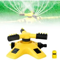 Bunthaus Arroseur Automatique,arroseur Automatique Pour Grandes Surfaces,tête D'Arrosage Pivotante À 360°,tête D'Arrosage De Précision (avec Raccord D'Eau À 4 Points)